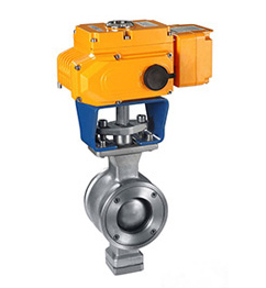 电动V型对夹球阀